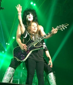Morgan Tarr, 10, of Smyrna received the birthday gift of a lifetime Sunday as she was brought onto the stage during KISS' concert at the Cross Insurance Arena. She is the daughter of Jenny and Jeremy Tarr.